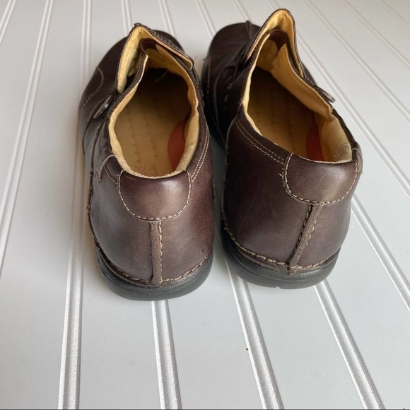 Clarks Structured Un Loop Leather Loafer Brown Size 11M Comfort Style workwear - Picture 7 of 13